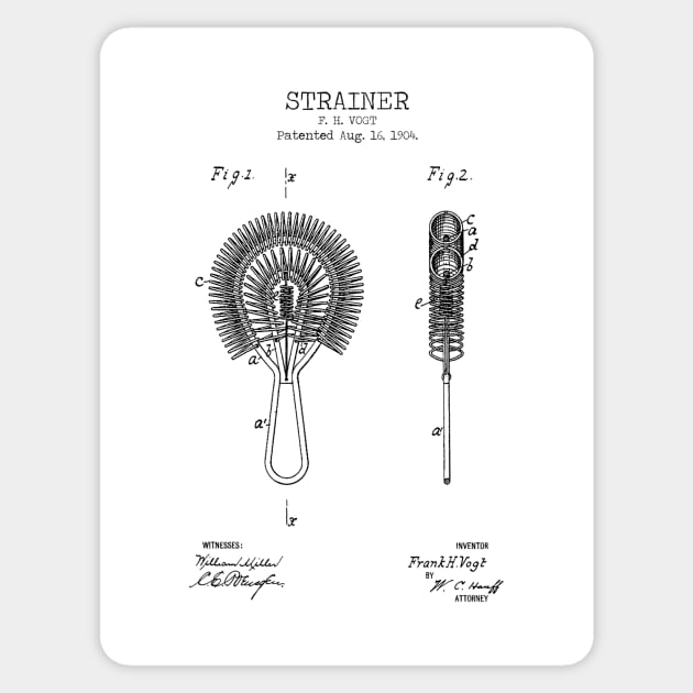 STRAINER patent Sticker by Dennson Creative